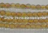 CFL800 15.5 inches 4mm round yellow fluorite gemstone beads