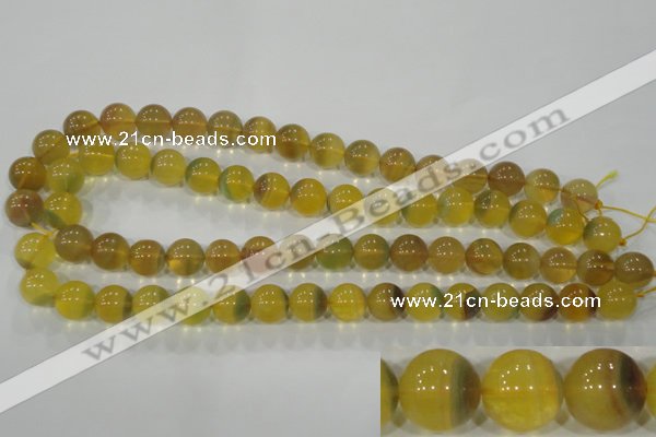 CFL804 15.5 inches 12mm round yellow fluorite gemstone beads