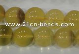 CFL805 15.5 inches 14mm round yellow fluorite gemstone beads