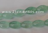 CFL862 15.5 inches 8*12mm rice green fluorite gemstone beads