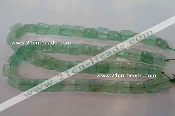 CFL868 15.5 inches 14*14mm square green fluorite gemstone beads