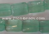 CFL870 15.5 inches 13*18mm rectangle green fluorite gemstone beads