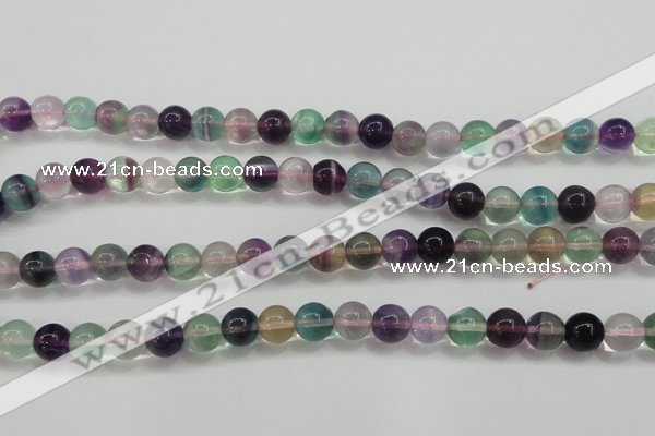 CFL904 15.5 inches 8mm round rainbow fluorite gemstone beads