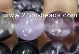 CFL914 15.5 inches 12mm round purple fluorite beads wholesale