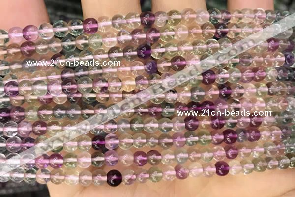 CFL917 15.5 inches 4mm round fluorite gemstone beads