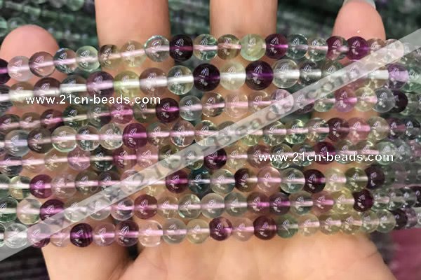 CFL918 15.5 inches 4mm round fluorite gemstone beads