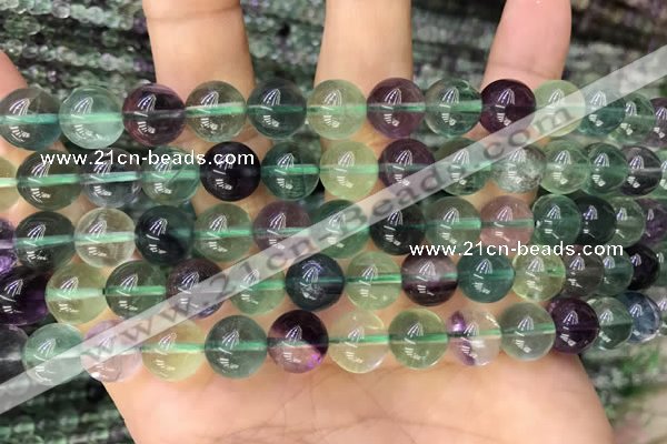 CFL921 15.5 inches 10mm round fluorite gemstone beads