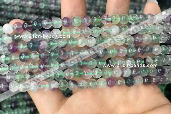 CFL924 15.5 inches 6mm round fluorite beads wholesale