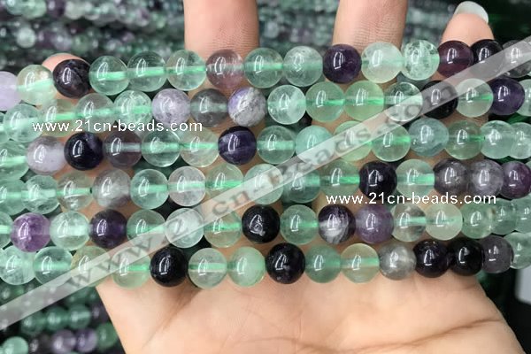 CFL925 15.5 inches 8mm round fluorite beads wholesale