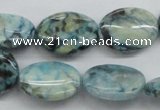 CFS112 15.5 inches 15*20mm oval blue feldspar gemstone beads