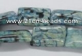 CFS116 15.5 inches 18*25mm rectangle blue feldspar gemstone beads