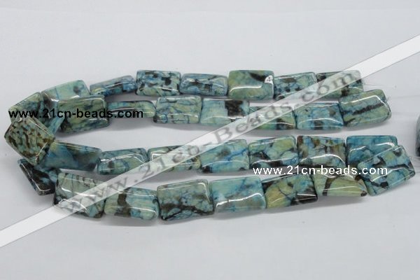 CFS116 15.5 inches 18*25mm rectangle blue feldspar gemstone beads