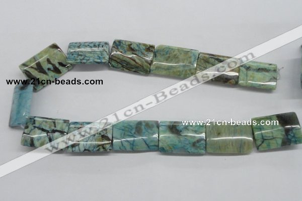 CFS117 15.5 inches 20*30mm rectangle blue feldspar gemstone beads