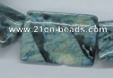 CFS118 15.5 inches 25*35mm rectangle dyed blue feldspar gemstone beads