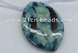 CFS120 35*50mm top-drilled marquise blue feldspar gemstone beads