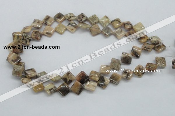 CFS14 15.5 inches 12*12mm diamond natural feldspar gemstone beads