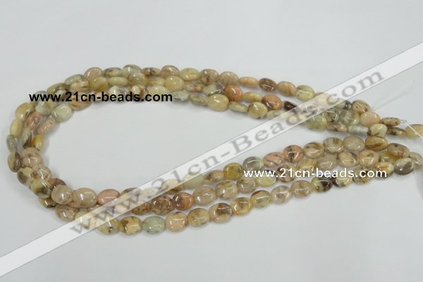 CFS201 15.5 inches 8*10mm oval natural feldspar gemstone beads