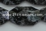 CFS331 15.5 inches 25*35mm faceted freeform feldspar gemstone beads