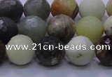 CFW05 15.5 inches 12mm faceted round flower jade beads wholesale