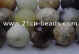 CFW06 15.5 inches 14mm faceted round flower jade beads wholesale