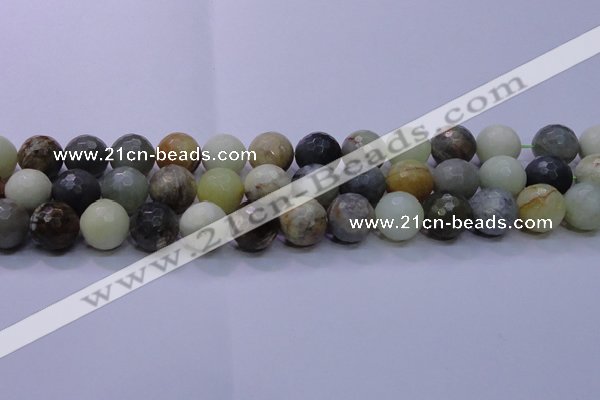 CFW07 15.5 inches 16mm faceted round flower jade beads wholesale