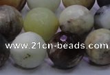 CFW08 15.5 inches 18mm faceted round flower jade beads wholesale