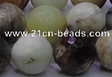 CFW09 15.5 inches 20mm faceted round flower jade beads wholesale