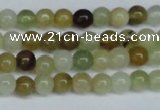 CFW101 15.5 inches 6mm round flower jade gemstone beads