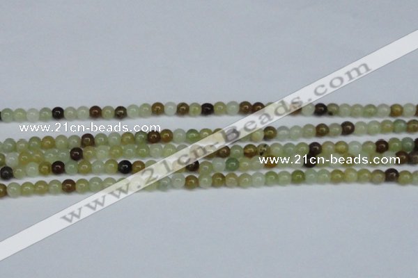 CFW101 15.5 inches 6mm round flower jade gemstone beads