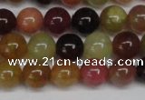 CFW102 15.5 inches 8mm round flower jade gemstone beads