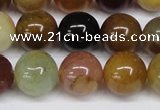 CFW104 15.5 inches 12mm round flower jade gemstone beads