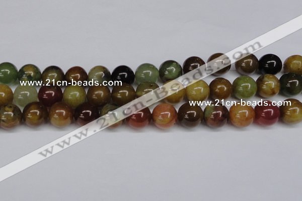 CFW105 15.5 inches 14mm round flower jade gemstone beads