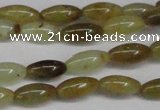 CFW115 15.5 inches 6*13mm rice flower jade gemstone beads