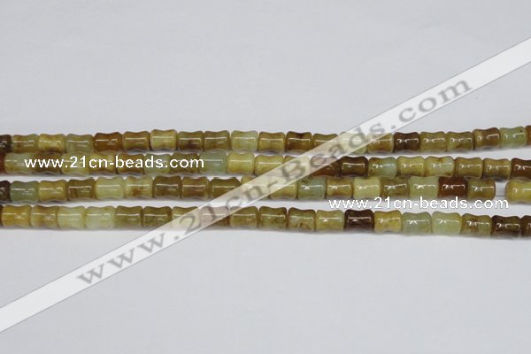 CFW117 15.5 inches 8*10mm bone flower jade gemstone beads