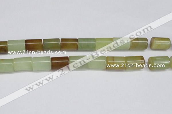 CFW119 15.5 inches 15*20mm tube flower jade gemstone beads