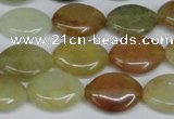 CFW136 15.5 inches 13*18mm marquise flower jade gemstone beads