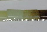 CFW143 15.5 inches 13*18mm flat tube flower jade gemstone beads