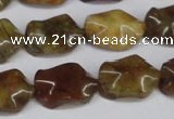 CFW165 15.5 inches 15*20mm wavy flower jade gemstone beads