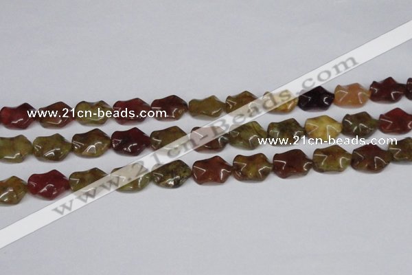 CFW165 15.5 inches 15*20mm wavy flower jade gemstone beads