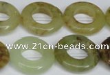 CFW168 15.5 inches 22mm donut flower jade gemstone beads