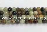 CFW221 15.5 inches 12mm faceted round flower jade beads