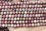 CFW45 15.5 inches 6mm round pink wooden jasper beads wholesale