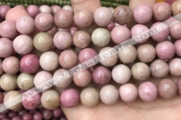 CFW48 15.5 inches 12mm round pink wooden jasper beads wholesale