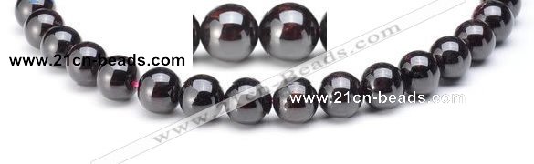 CGA03 Round 12mm natural garnet gemstone beads Wholesale