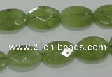 CGA102 15.5 inches 12*16mm faceted oval natural green garnet beads