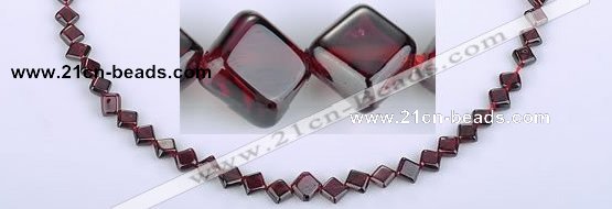 CGA11 15 inches 6*6mm rhombic garnet  gemstone beads Wholesale