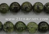 CGA132 15.5 inches 8mm round natural green garnet beads wholesale