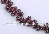 CGA14 15 inches 4*7mm teardrop garnet gemstone beads Wholesale