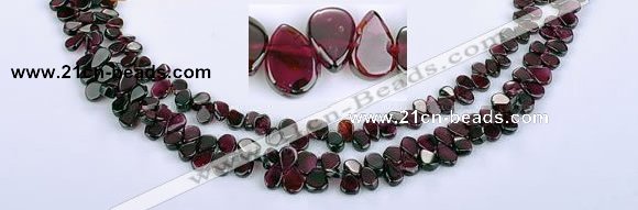 CGA15 multi sizes flat teardrop garnet gemstone beads Wholesale