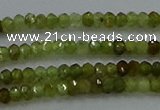 CGA155 15.5 inches 2*2.5mm faceted rondelle green garnet beads